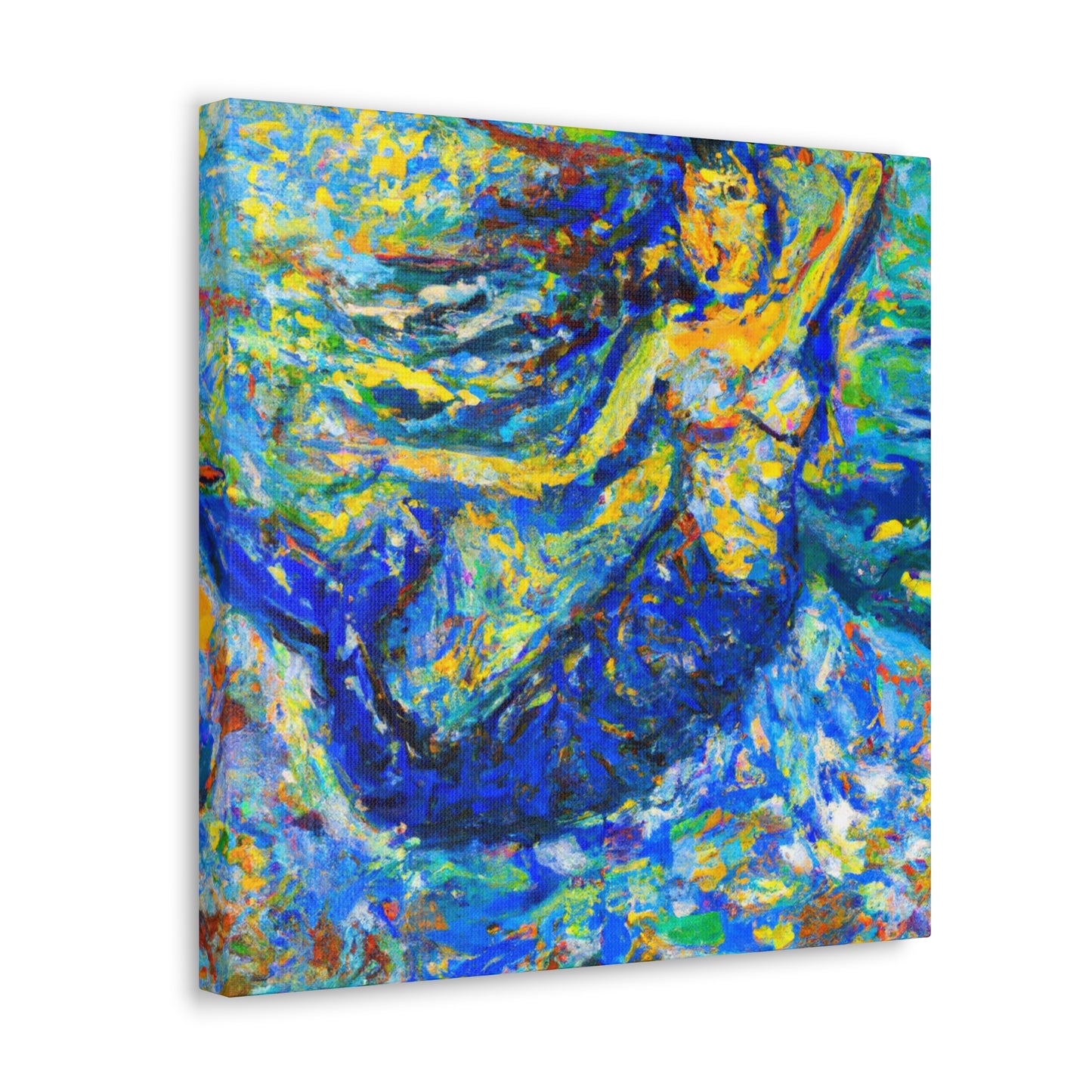 Mermaid in Moonlight - Canvas