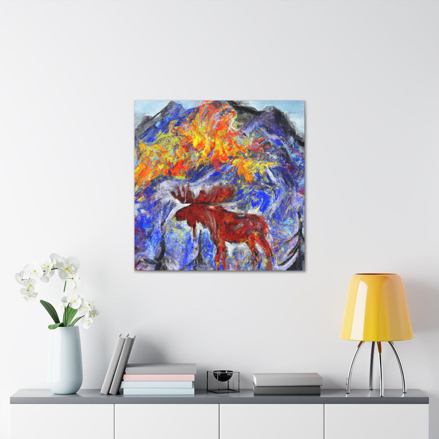 Elk Amidst Impressionism - Canvas