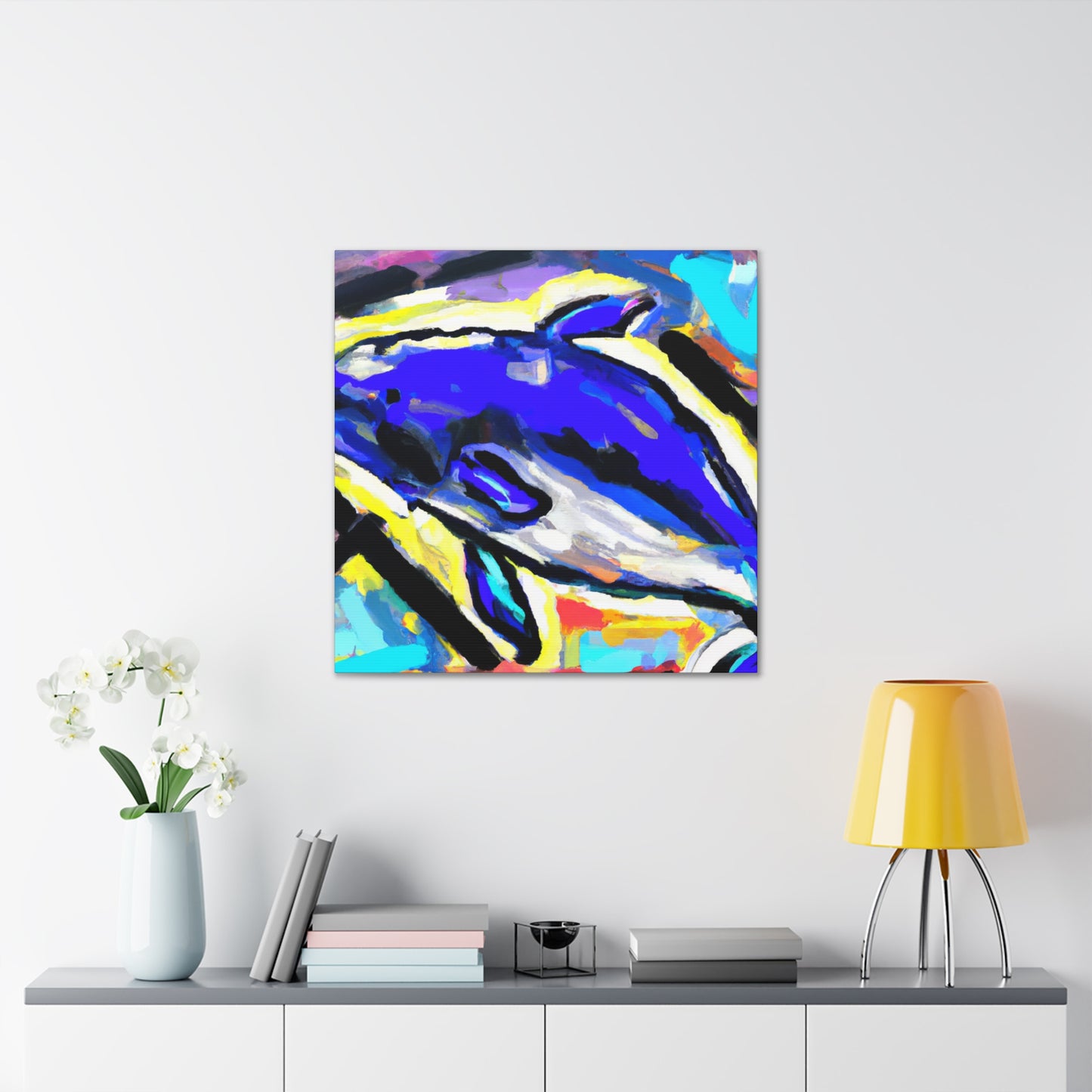 "Dolphin Within Abstraction" - Canvas