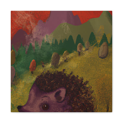 Hedgehog in Moonlight - Canvas