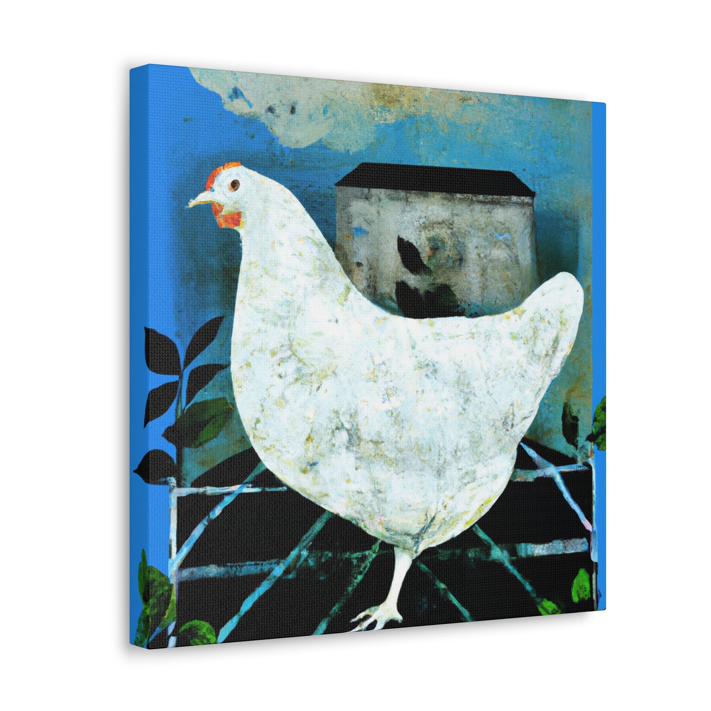 "Chicken in Art Deco" - Canvas