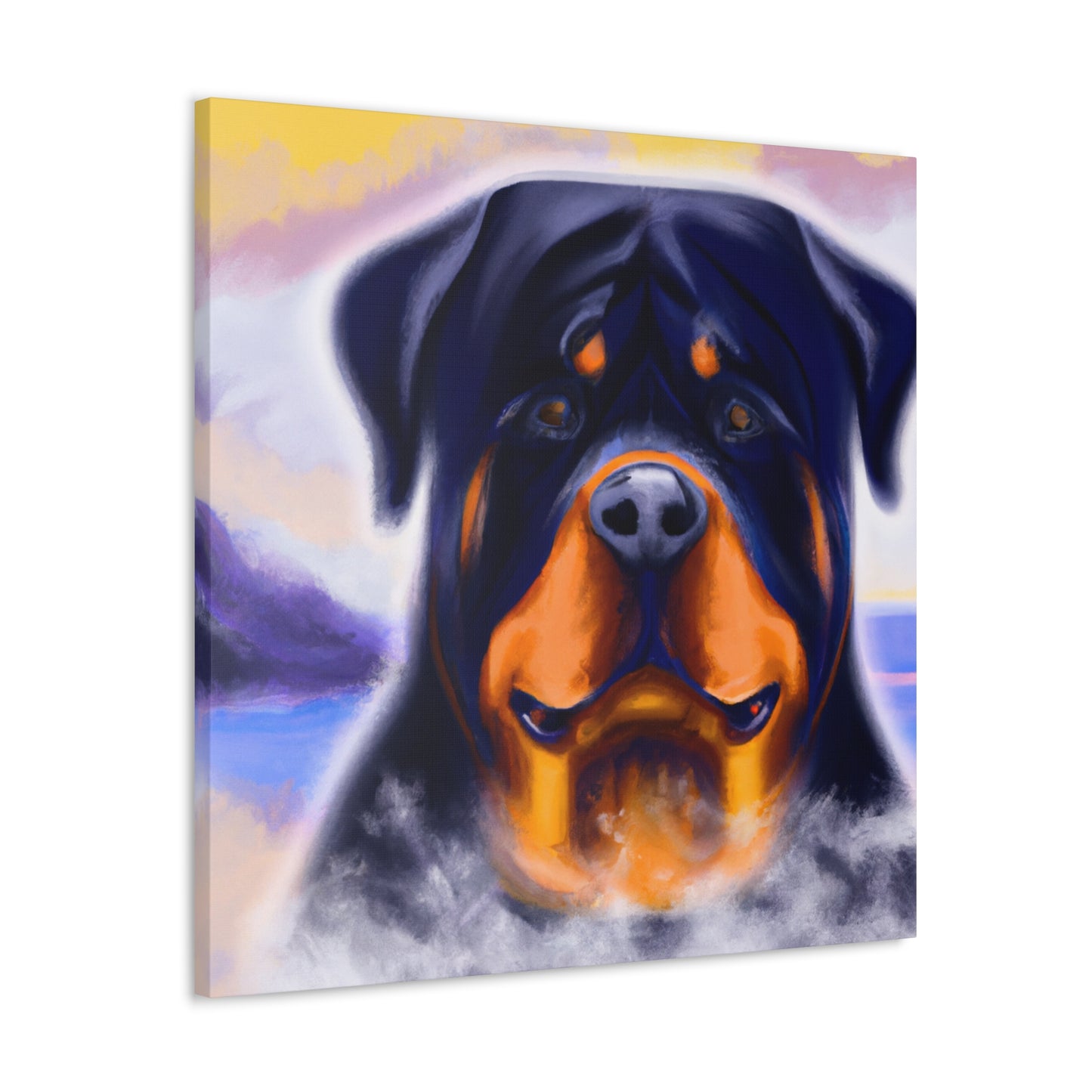 "Rottweiler's Regal Gaze" - Canvas