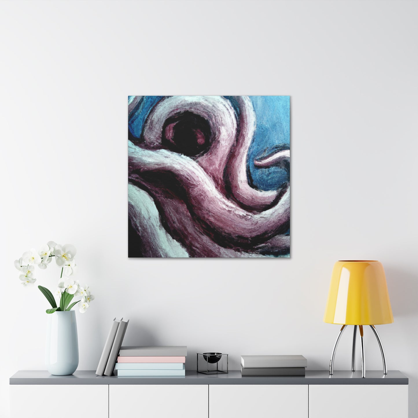 Octopus in Abstract Space - Canvas