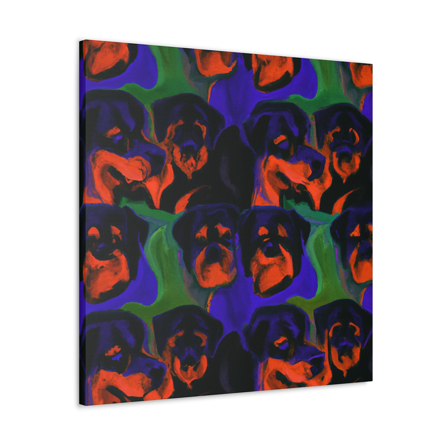 "Loyal Rottweiler Portrait" - Canvas