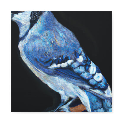 "Blue Jay in Realism" - Canvas