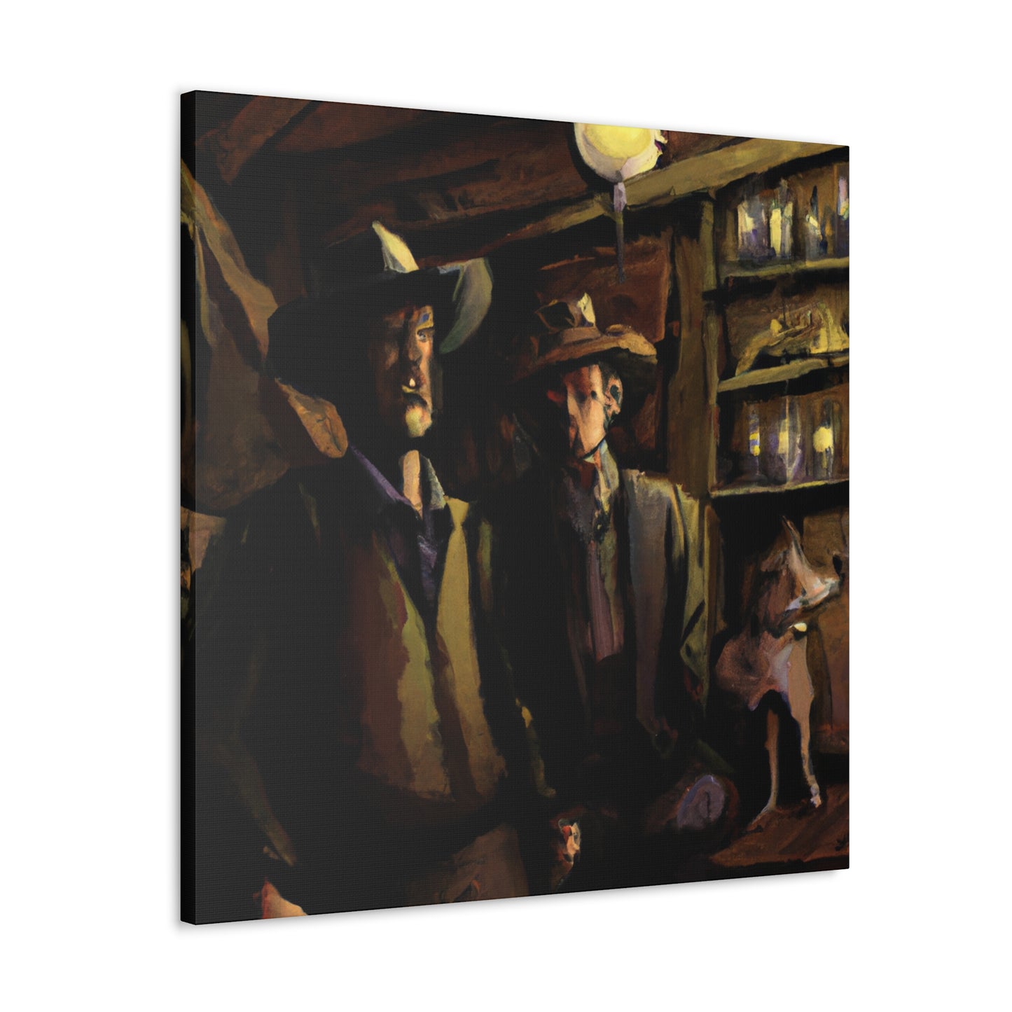 "Saloon Dance Party Scene" - Canvas