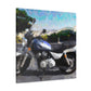 "Motorcycle: Hyperreal Vision" - Canvas