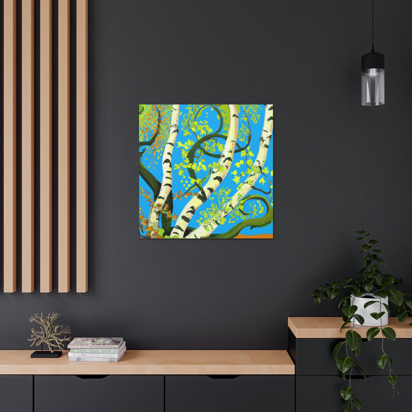 "Birch Tree in Bloom" - Canvas