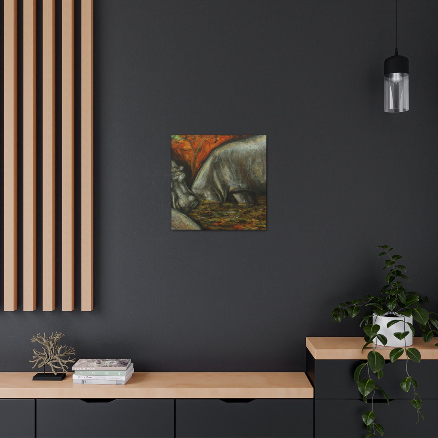 "Hippopotamus Hippo Surreal" - Canvas