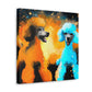 Poodle in Neon Hues - Canvas