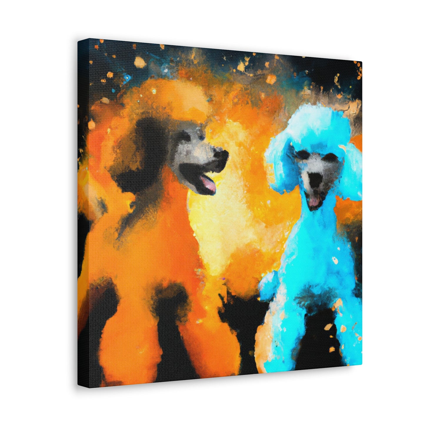 Poodle in Neon Hues - Canvas