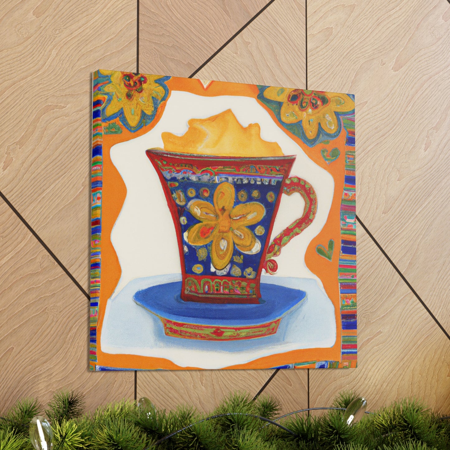 Cappuchino Folk Art Portrait - Canvas