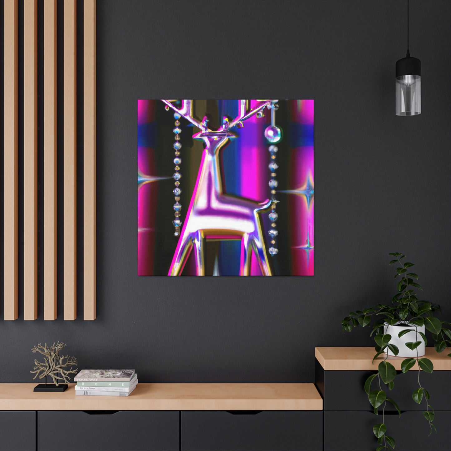 "Reindeer in Art Deco". - Canvas