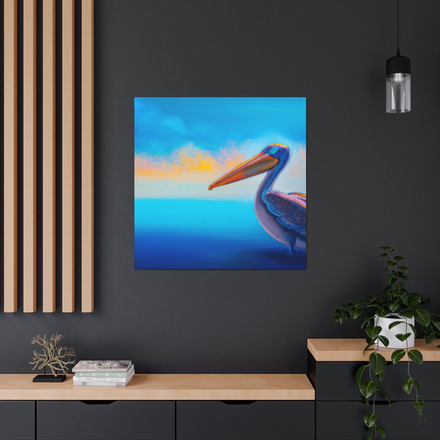 Pelican in the Skies - Canvas