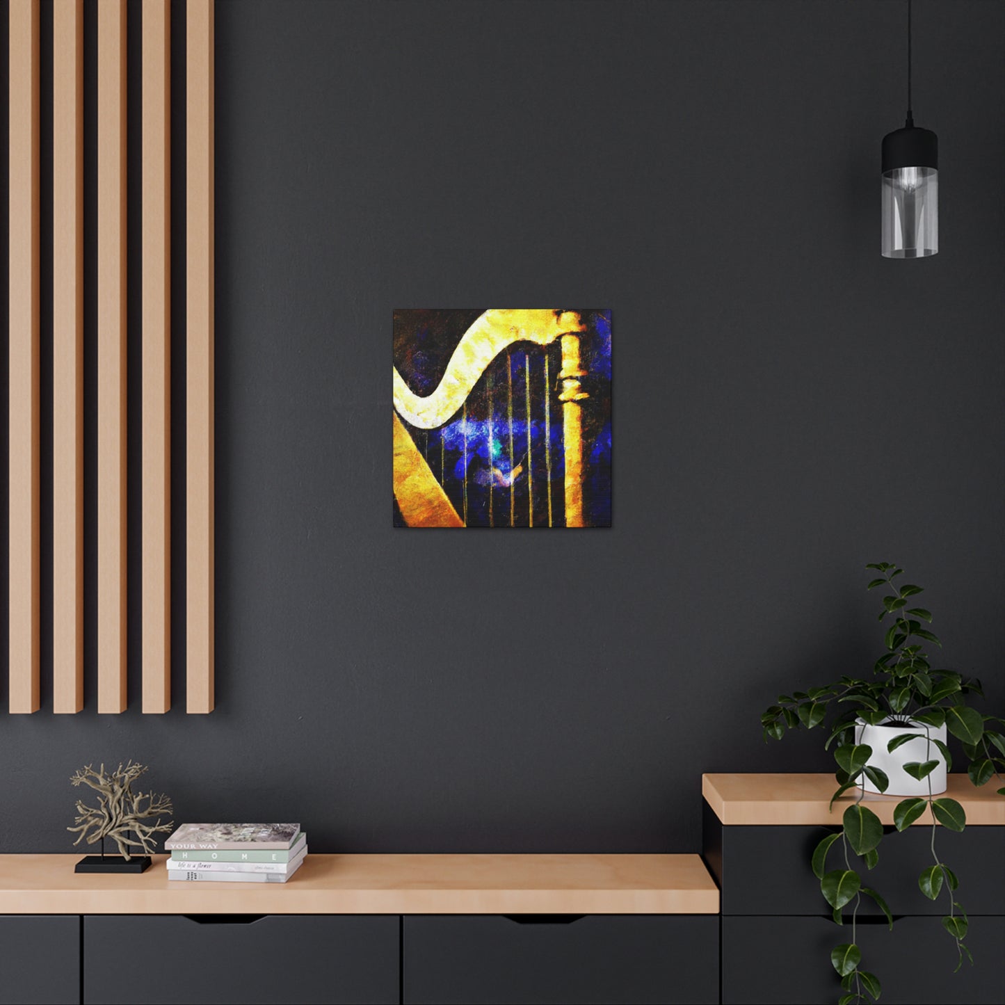 Harp Symphony in Blue - Canvas