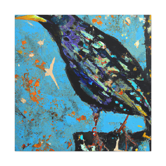 "Starling Aglow in Sky" - Canvas