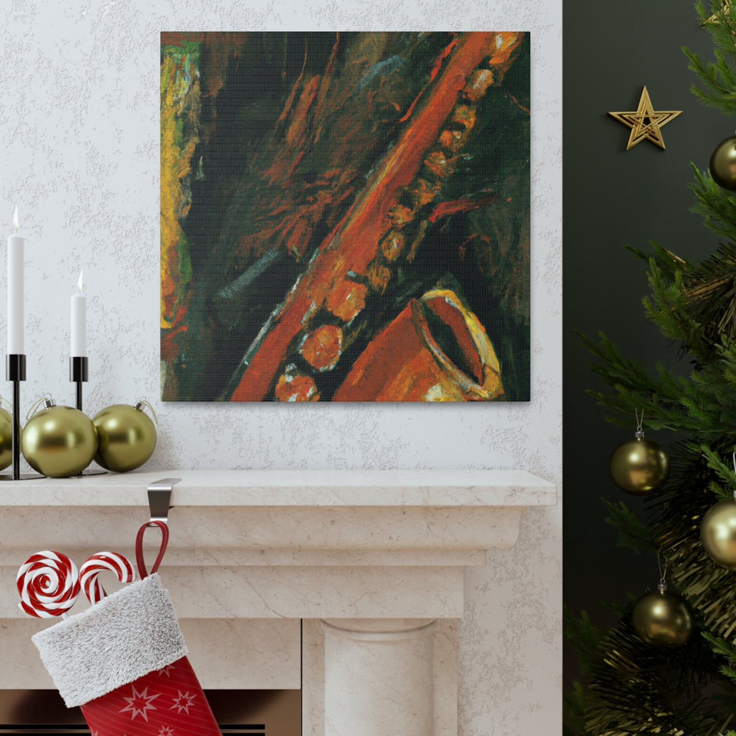 Saxophone's Musical Dance - Canvas