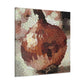 Onion Pointillism Painting - Canvas