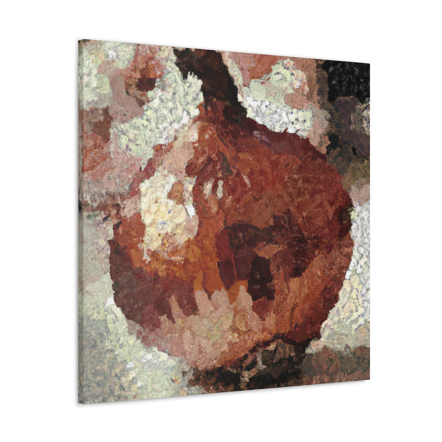 Onion Pointillism Painting - Canvas