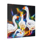 "Geese in Flight Abstraction" - Canvas