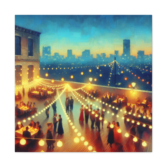 "Midnight Oasis Heights" - Canvas