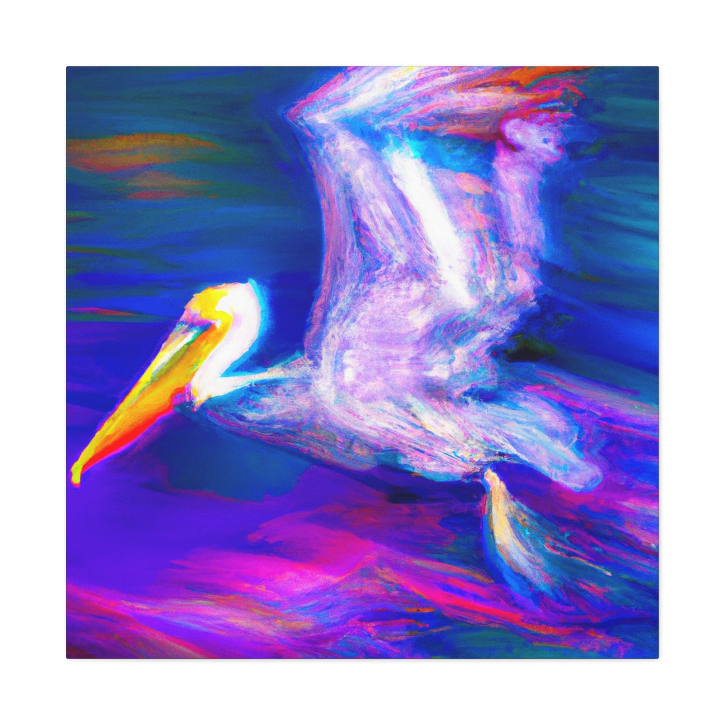 "Pelican in Impressionism" - Canvas