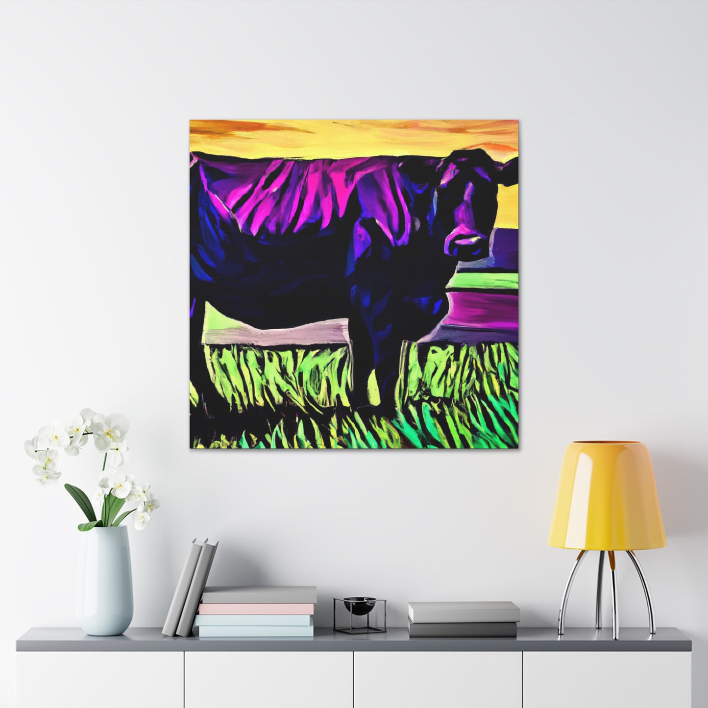 "Herd of Black Angus" - Canvas