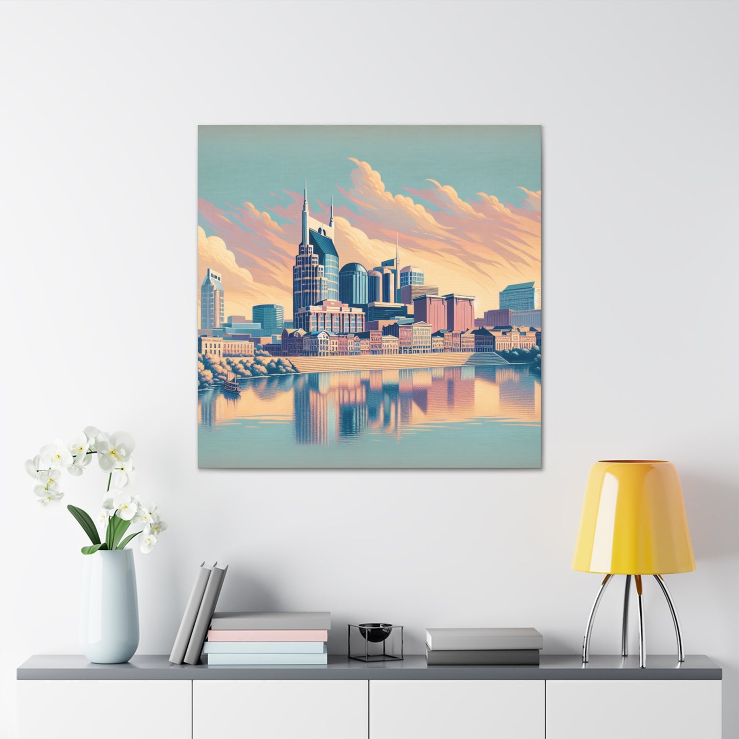 "Nashville's Melodic Elegance" - Canvas