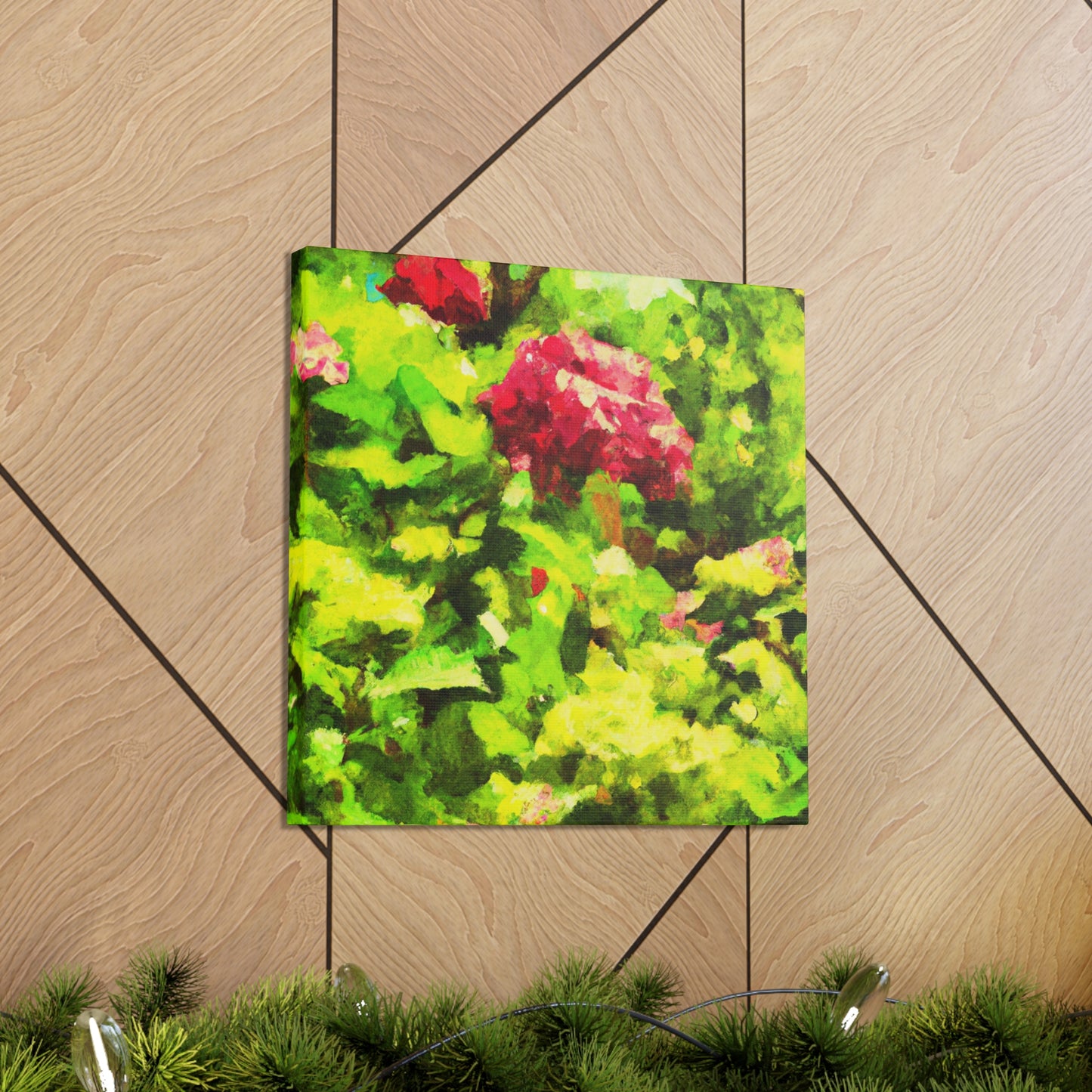 "Hydrangea Digital Tapestry" - Canvas