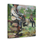 Cowboy At Dusk - Canvas