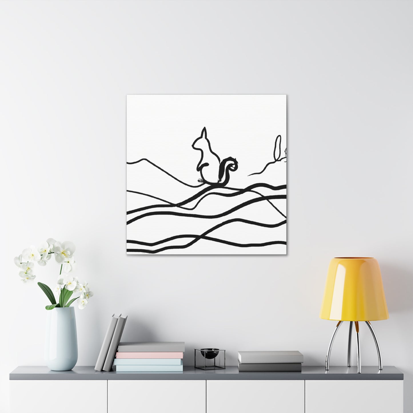 "Squirrel Minimalism Study" - Canvas