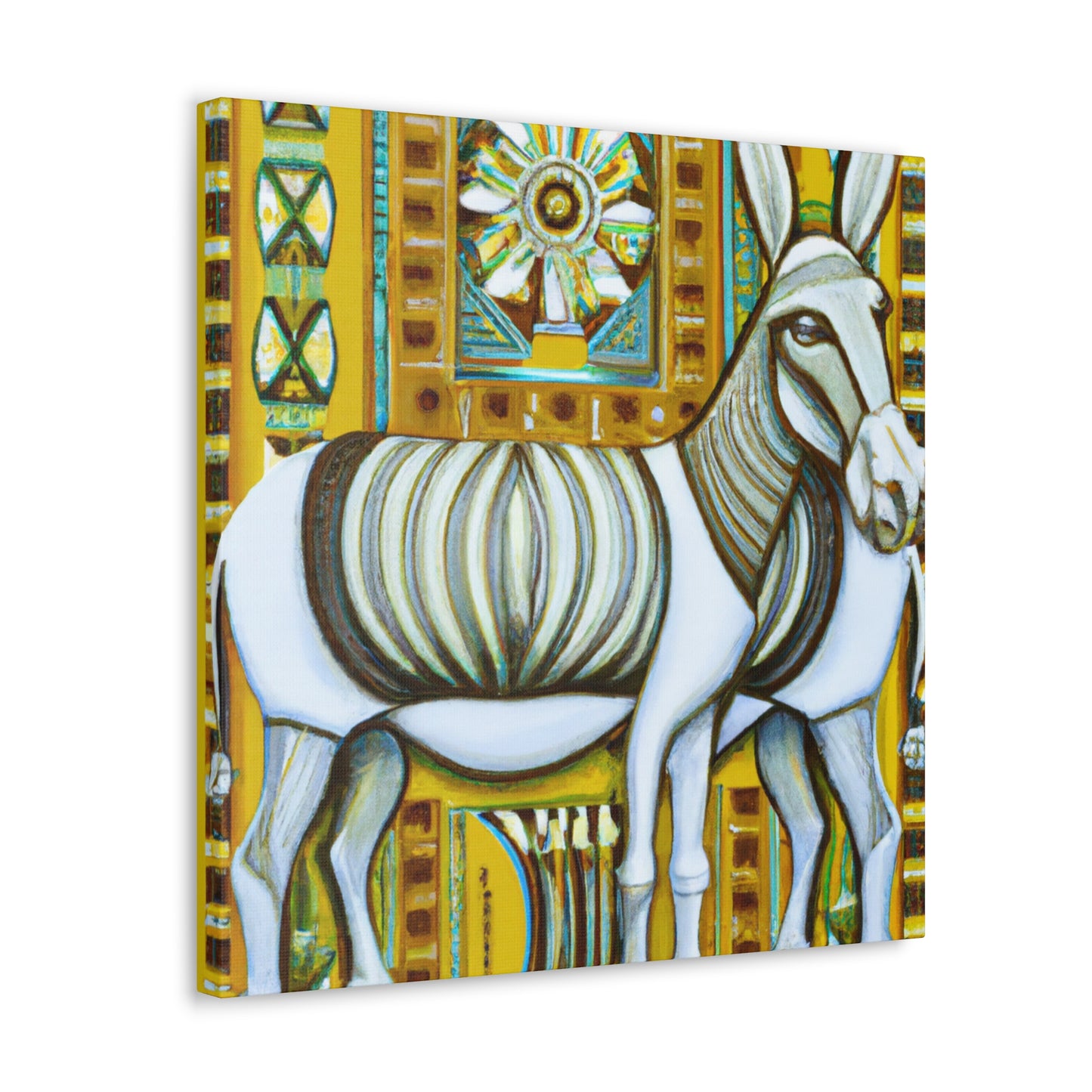 "Donkey in Deco Style" - Canvas