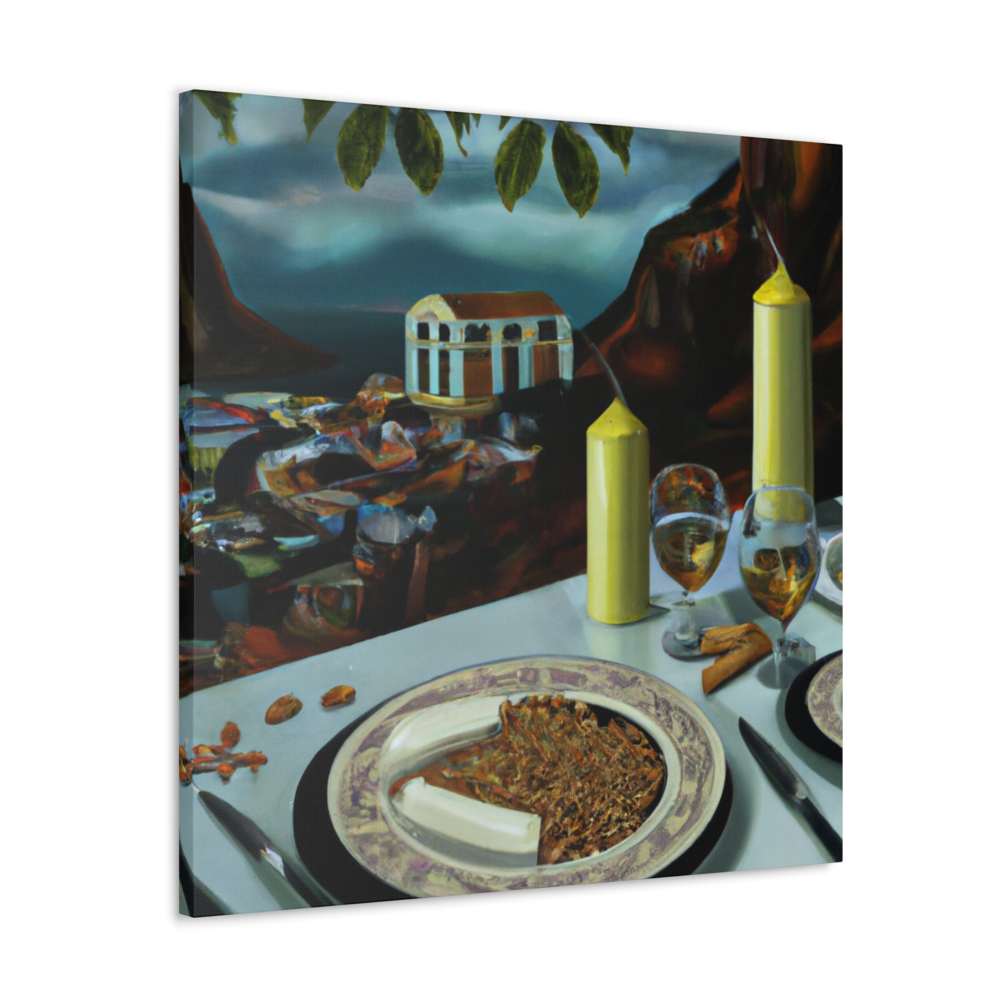 "Dining in Deco Bliss" - Canvas