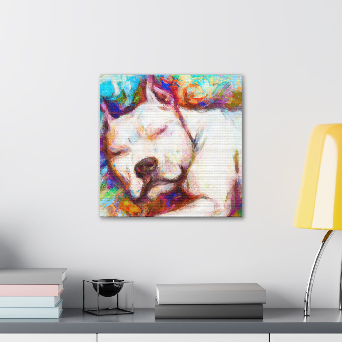 Pitbull in Impressionism - Canvas