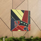 "Skyward Art Deco Plane" - Canvas