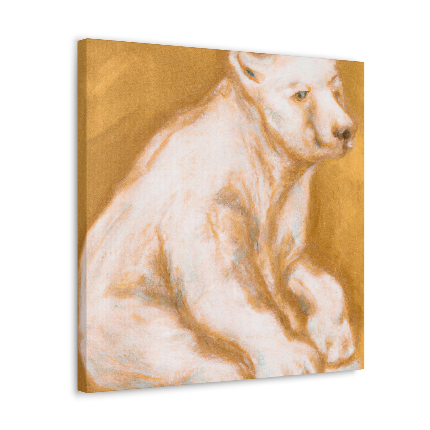 Polar Bear in Baroque. - Canvas