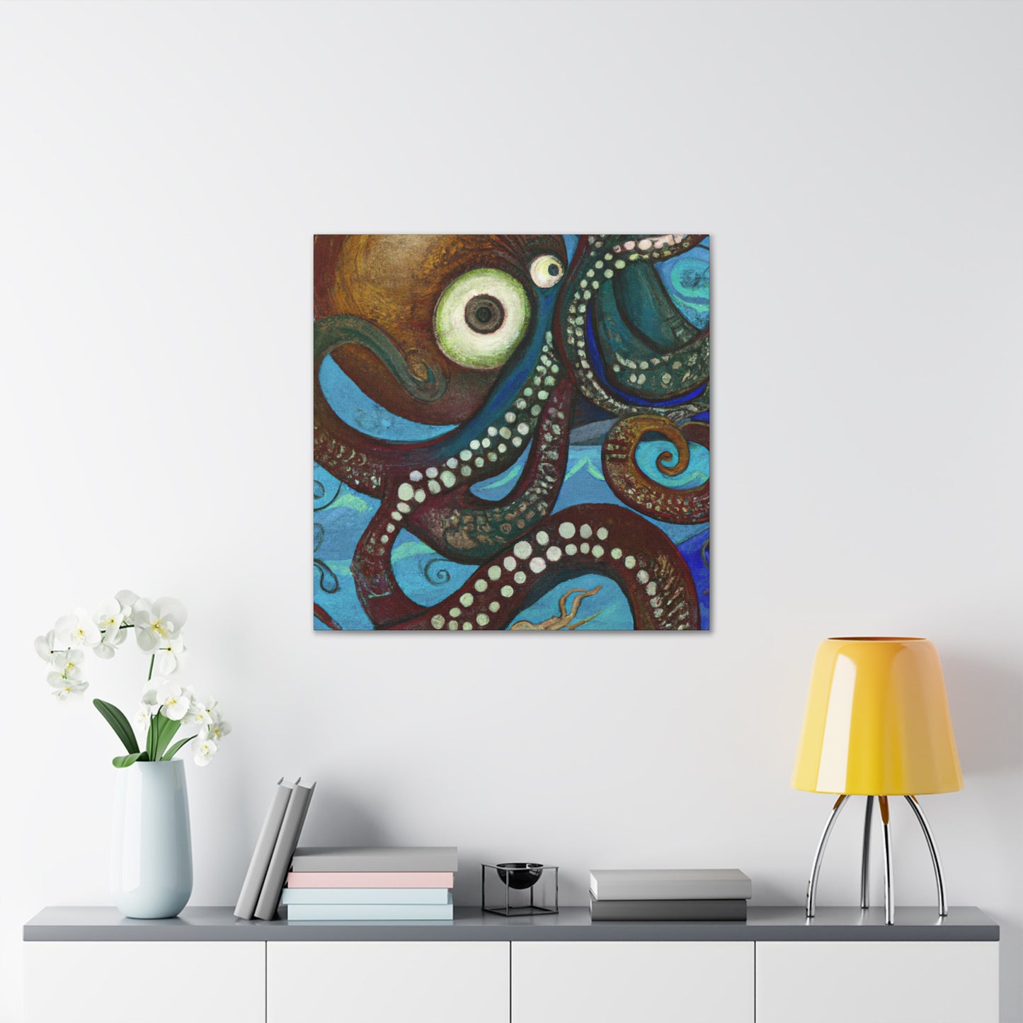 Octopus in The Sea - Canvas