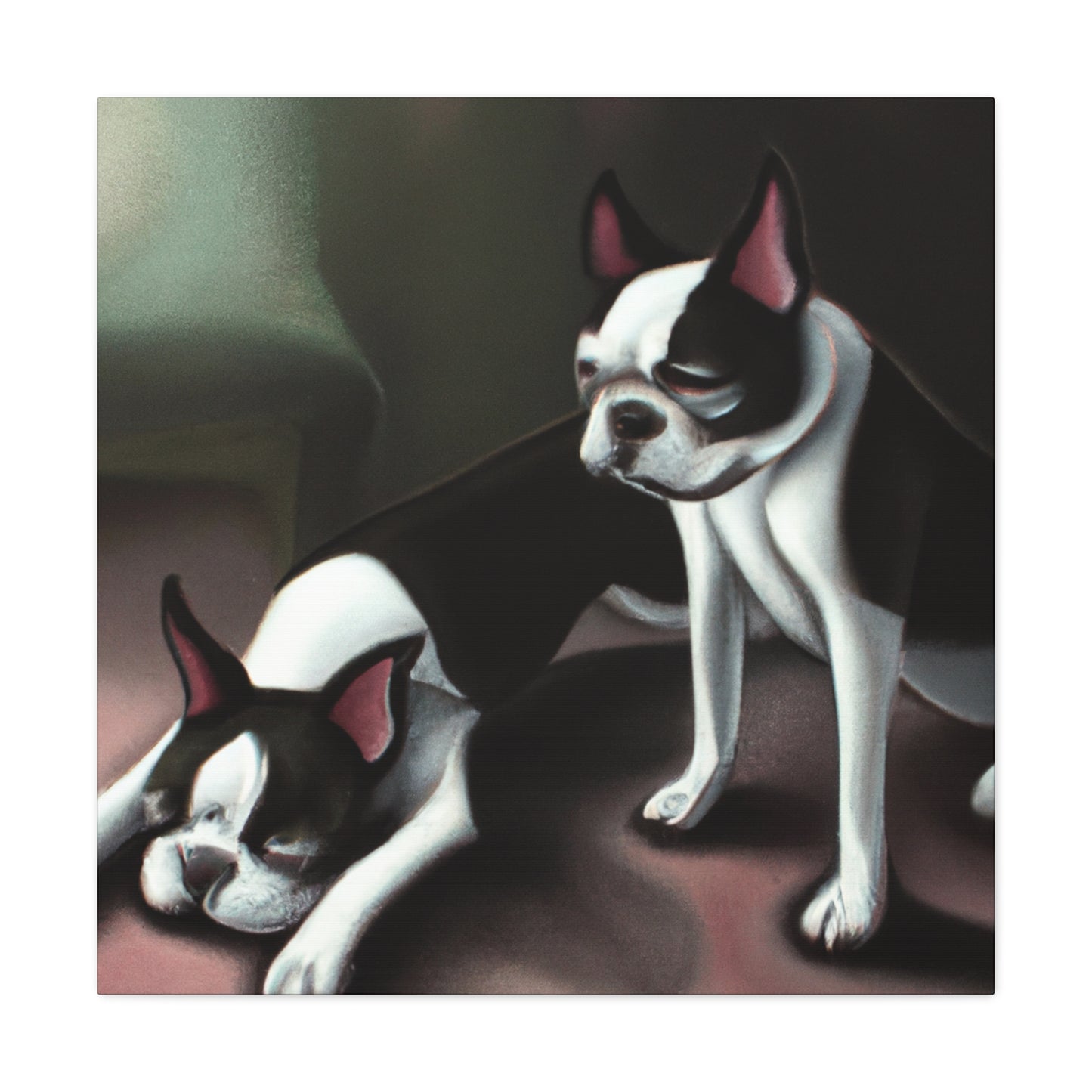 Boston Terrier Surrealism - Canvas