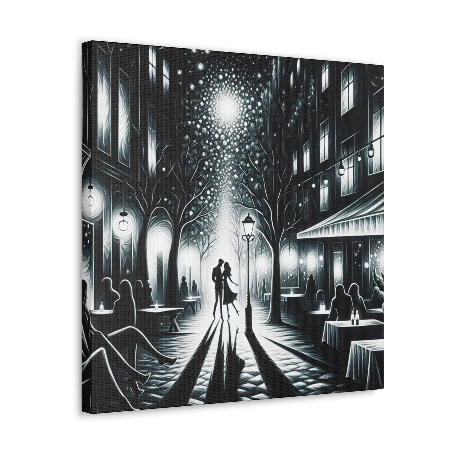 Whimsical Moonlit Rendezvous - Canvas