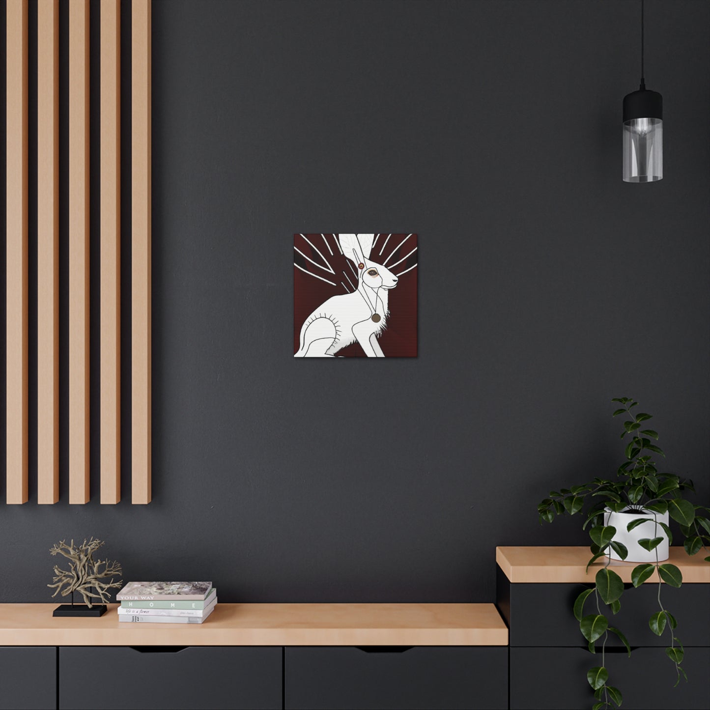 "Arctic Hare Art Deco" - Canvas