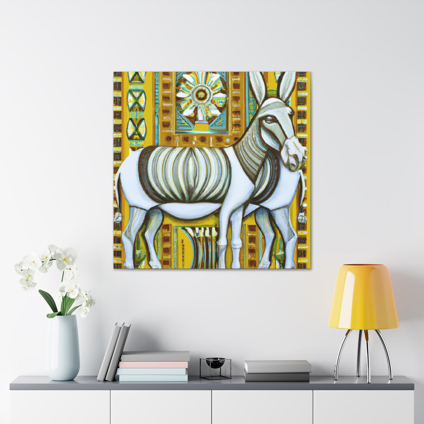 "Donkey in Deco Style" - Canvas