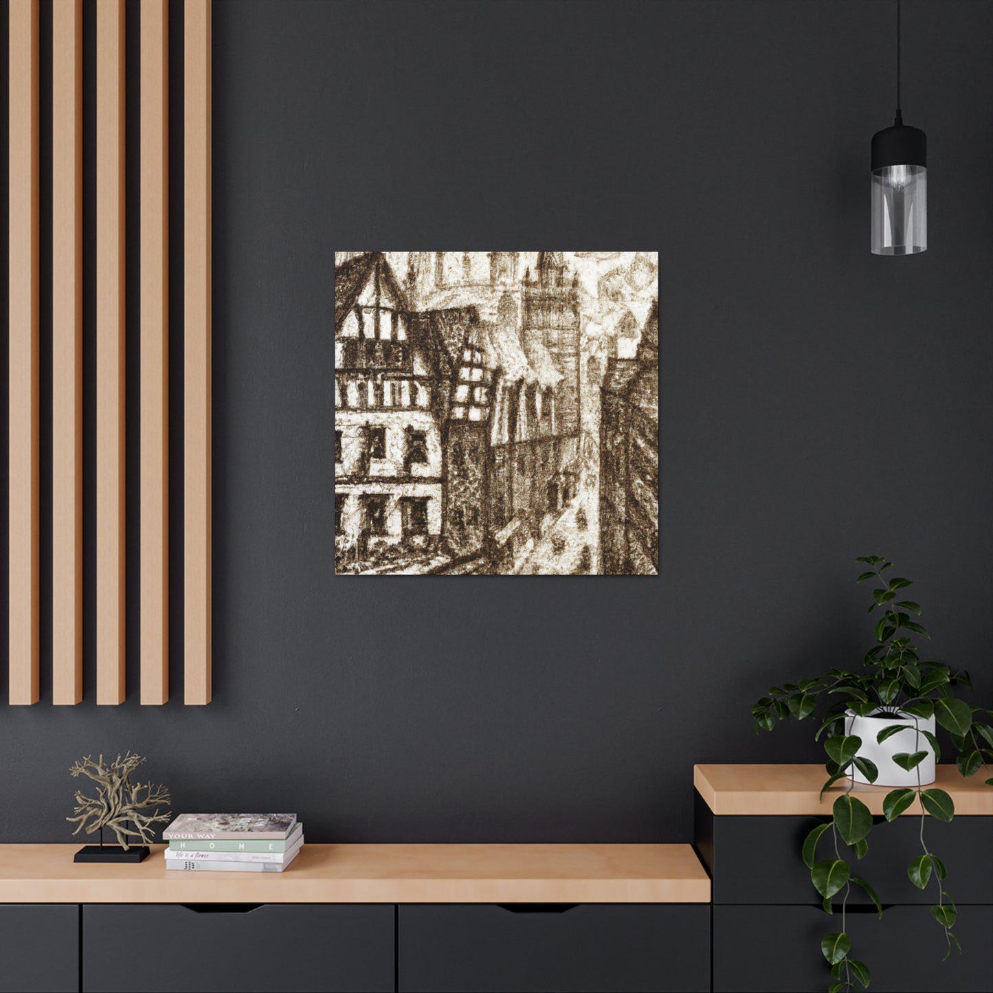 Tudor Pointillist Painting - Canvas