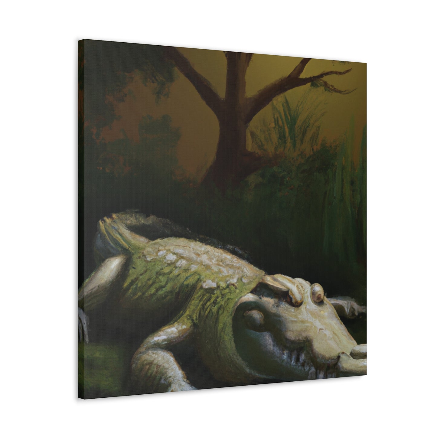 Crocodile in Hyperrealism - Canvas