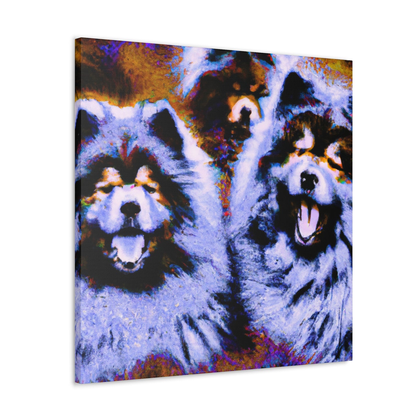 "Keeshond and Abstraction" - Canvas