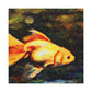 "Gilded Goldfish Glowing". - Canvas