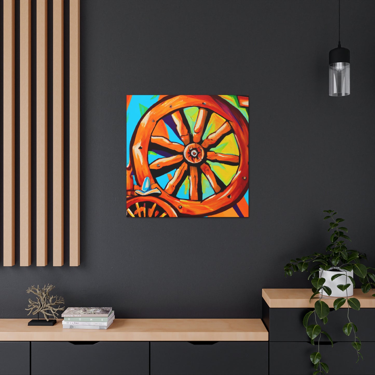 Wagon Wheel Art Deco - Canvas