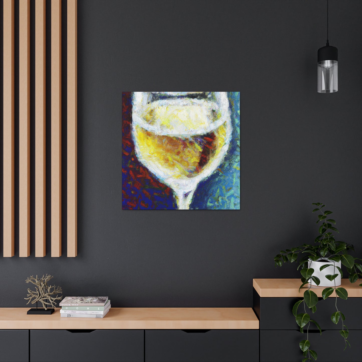 "Wine Glass Enraptured". - Canvas