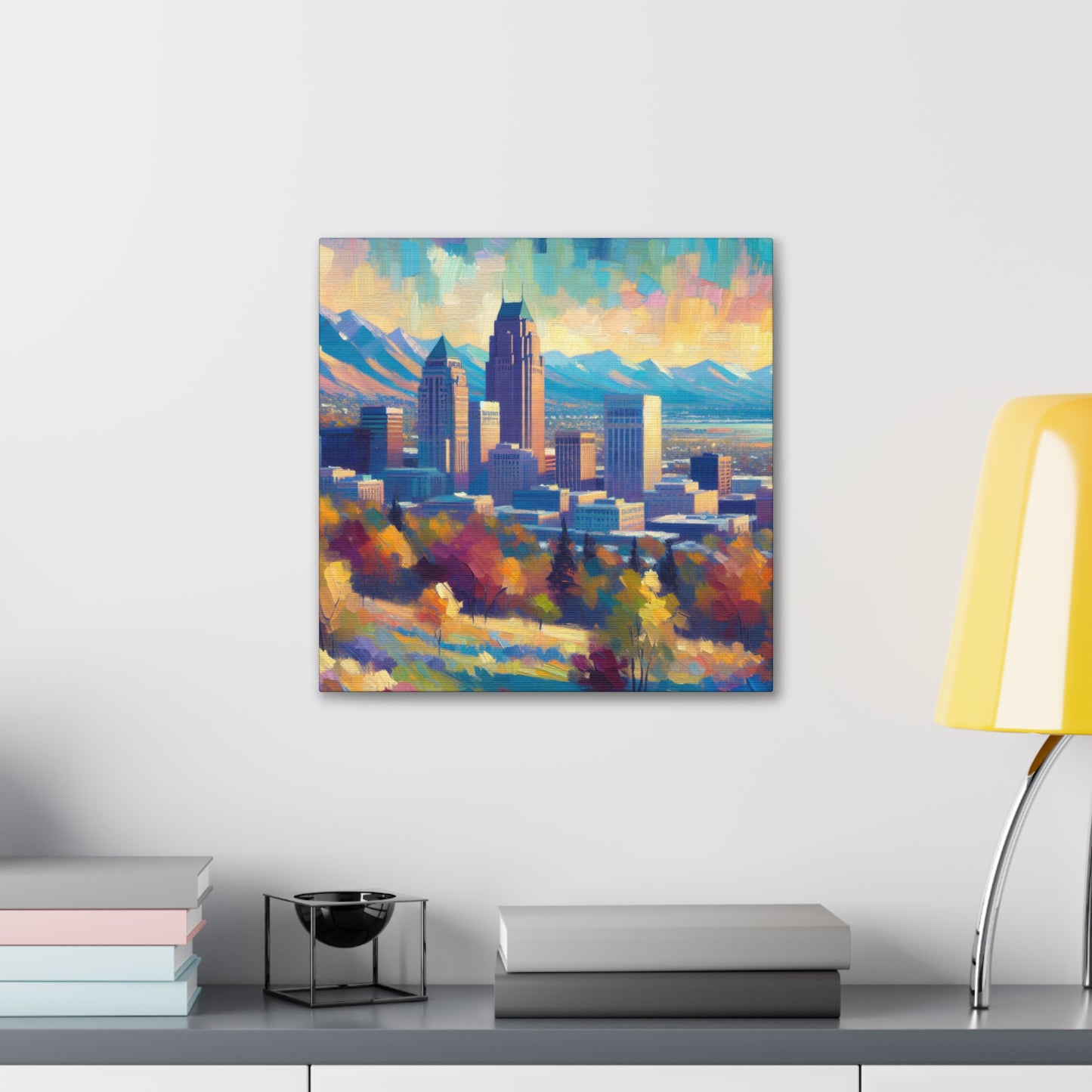 "Vibrant Urban Monoliths" - Canvas