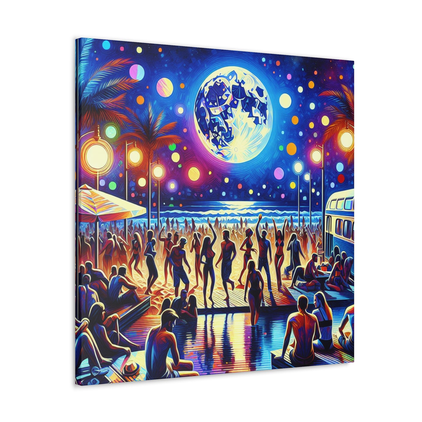 Lunar Celebration on Shore - Canvas