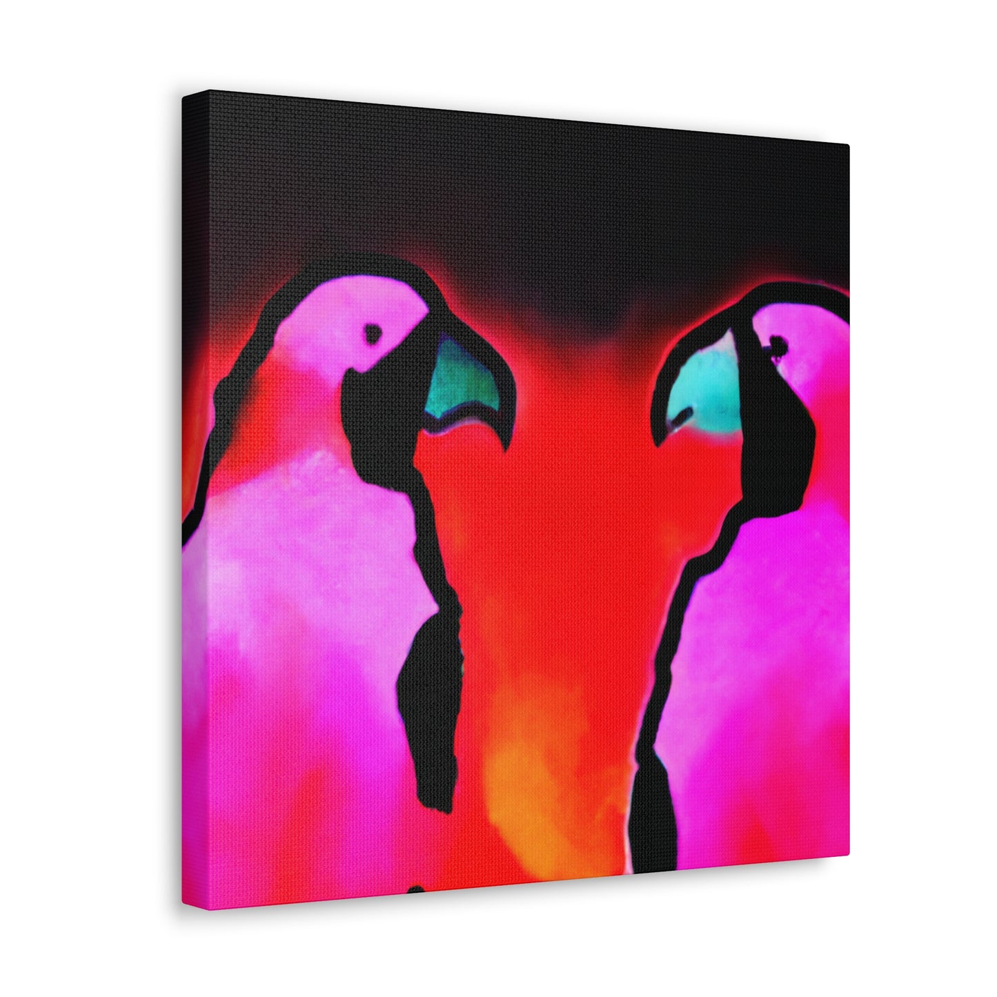 Lovebirds in Embrace - Canvas